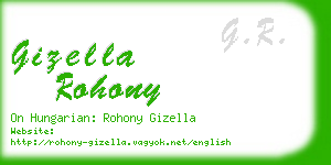 gizella rohony business card